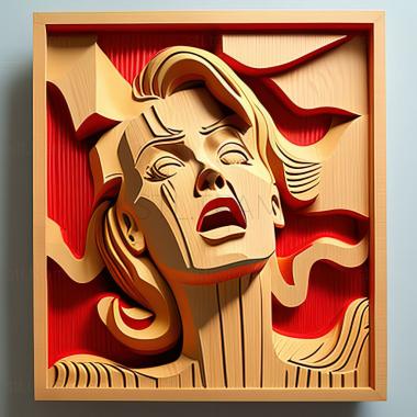 3D model Roy Lichtenstein American artist (STL)